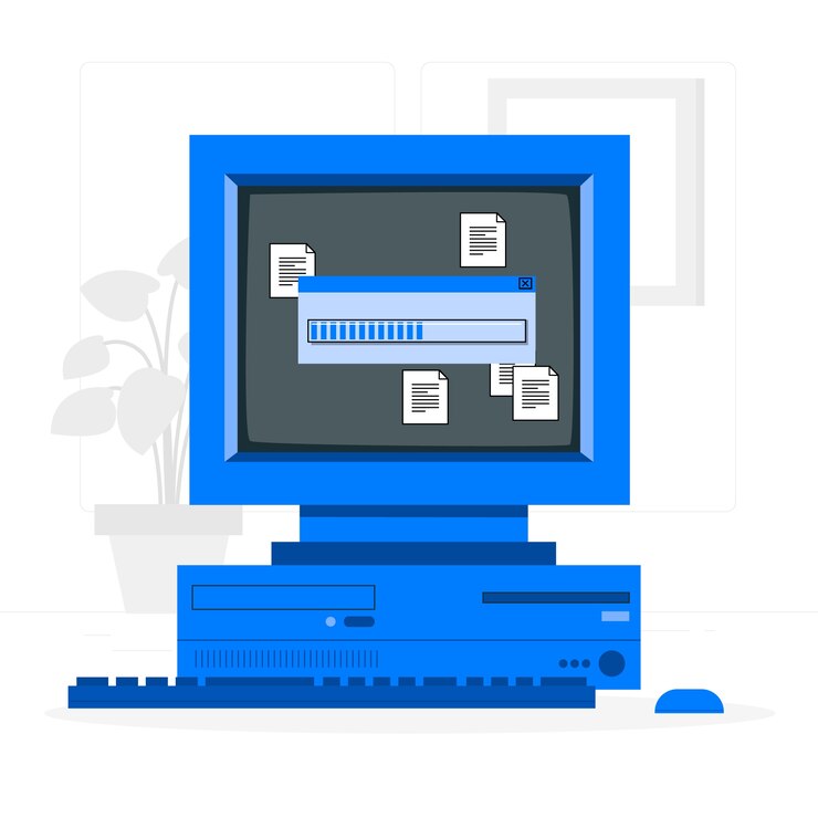Vetor grátis ilustração do conceito de computador retrô