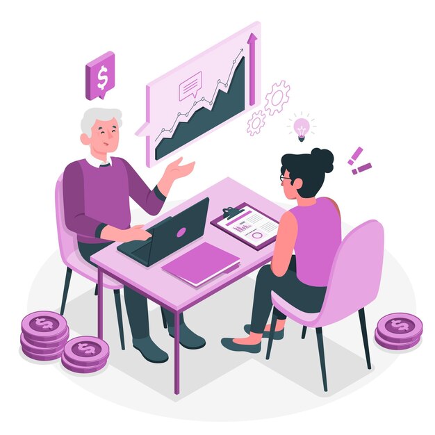 Ilustração do conceito de consultoria