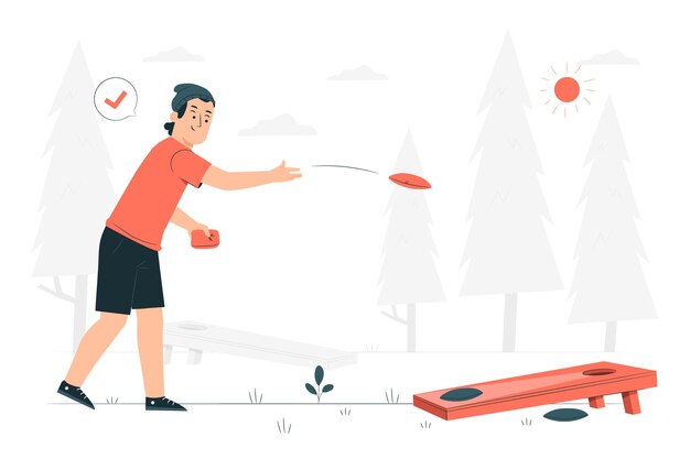 Ilustração do conceito de Cornhole