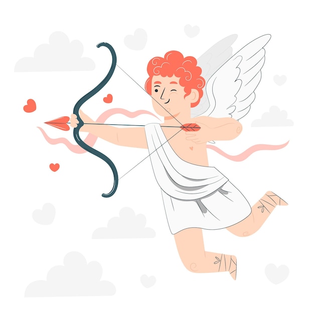 Ilustração do conceito de cupido