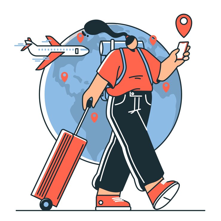Vetor grátis ilustração do conceito de destino