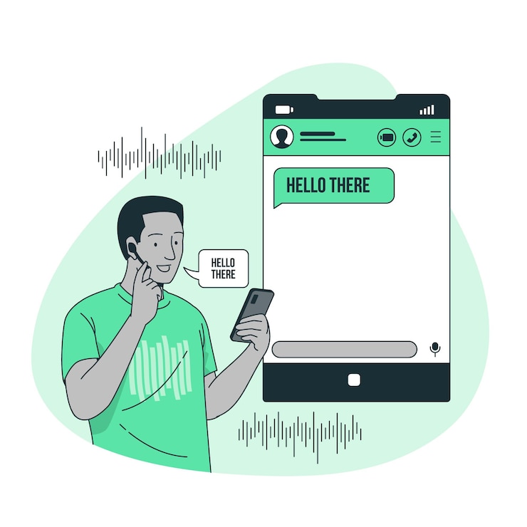 Vetor grátis ilustração do conceito de discurso para texto