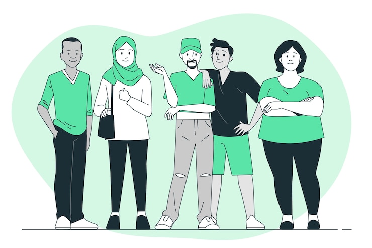 Vetor grátis ilustração do conceito de diversidade