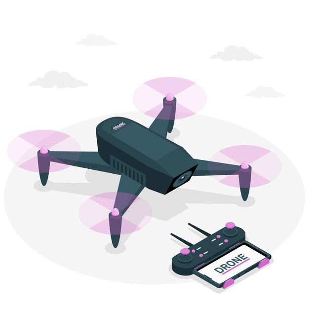 Ilustração do conceito de drone