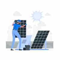 Vetor grátis ilustração do conceito de energia solar