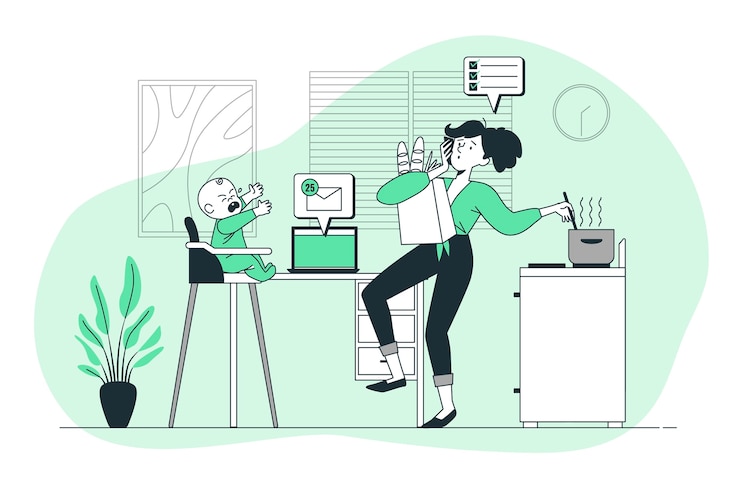 Vetor grátis ilustração do conceito de equilíbrio da vida profissional