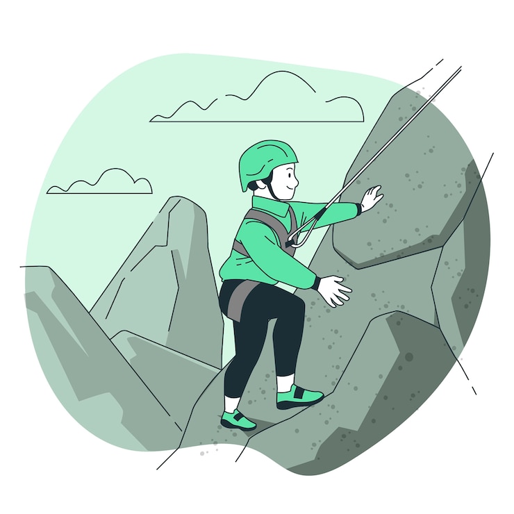 Vetor grátis ilustração do conceito de escalada de criança