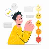 Vetor grátis ilustração do conceito de feedback emocional