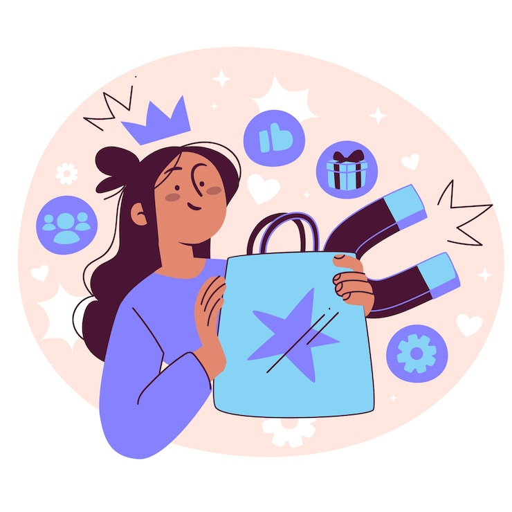 Vetor grátis ilustração do conceito de fidelidade à marca
