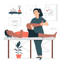 Vetor grátis ilustração do conceito de fisioterapia