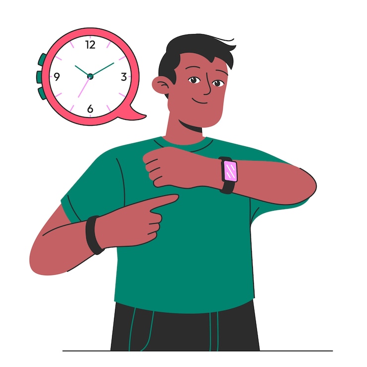Vetor grátis ilustração do conceito de gestão do tempo e da produtividade