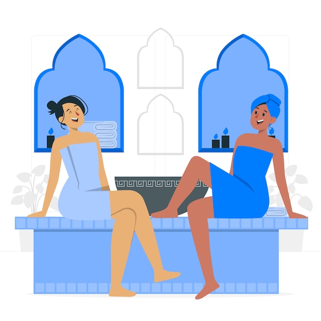 Ilustração do conceito de hammam