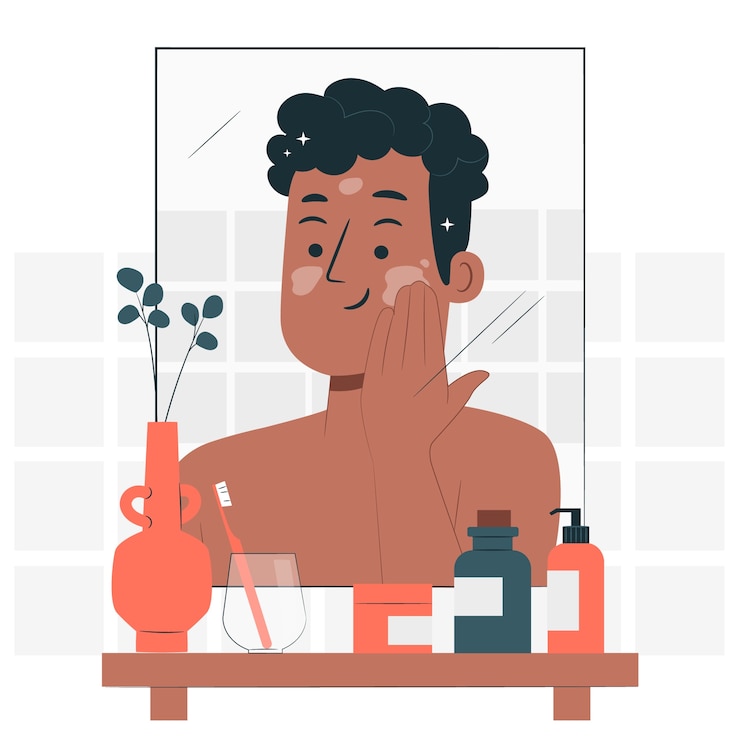 Vetor grátis ilustração do conceito de higiene masculina