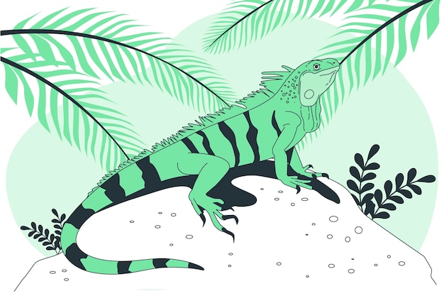 Vetor grátis ilustração do conceito de iguana