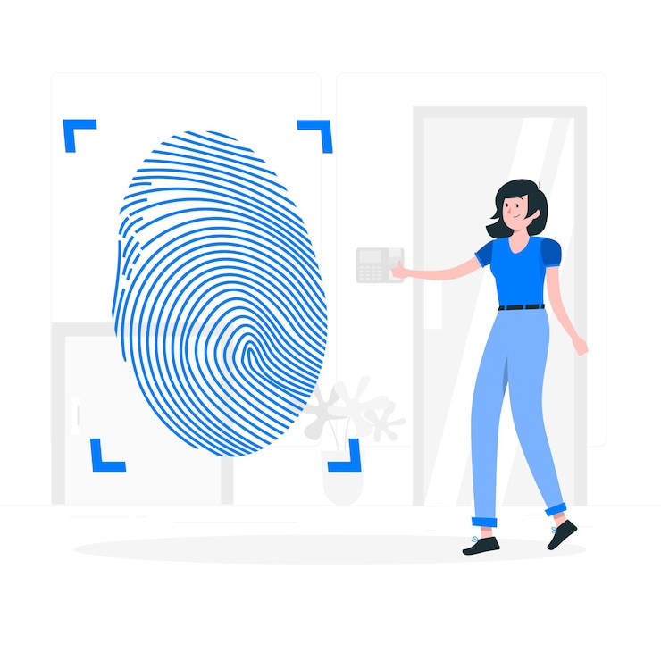 Vetor grátis ilustração do conceito de impressão digital