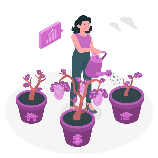 Ilustração do conceito de investimento