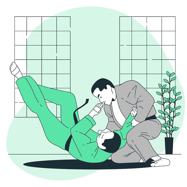 Ilustração do conceito de Jiu Jitsu