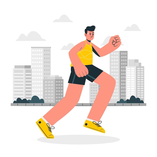 Vetor grátis ilustração do conceito de jogging