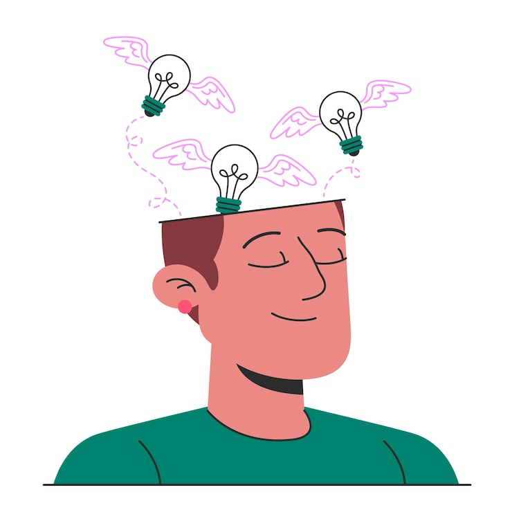 Vetor grátis ilustração do conceito de liberdade de pensamento