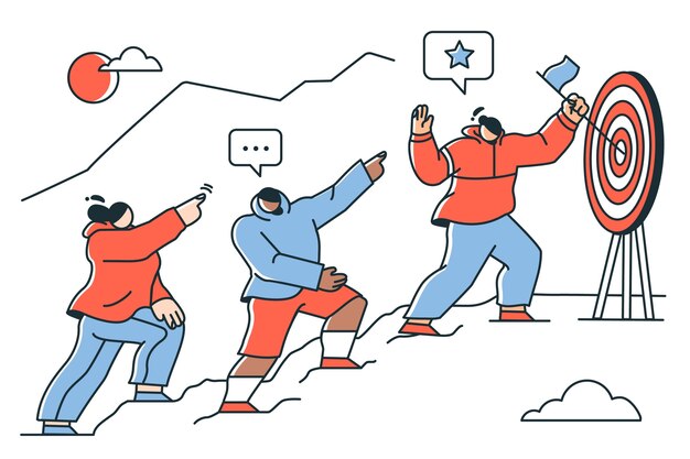 Ilustração do conceito de líder