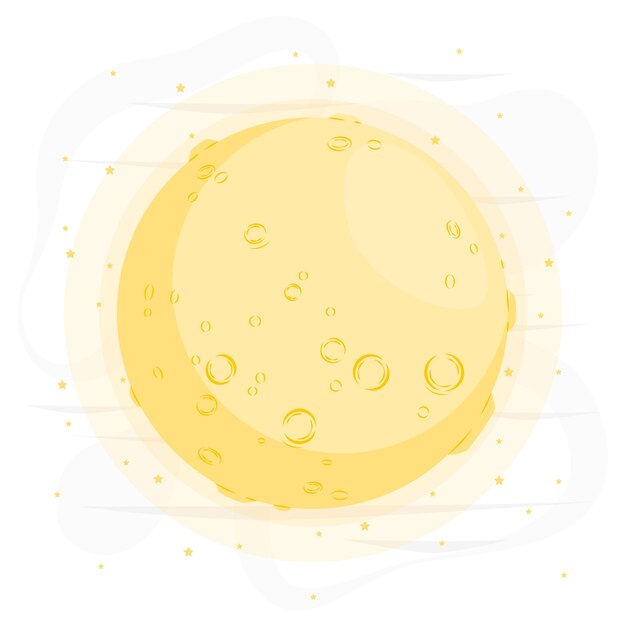 Vetor grátis ilustração do conceito de lua