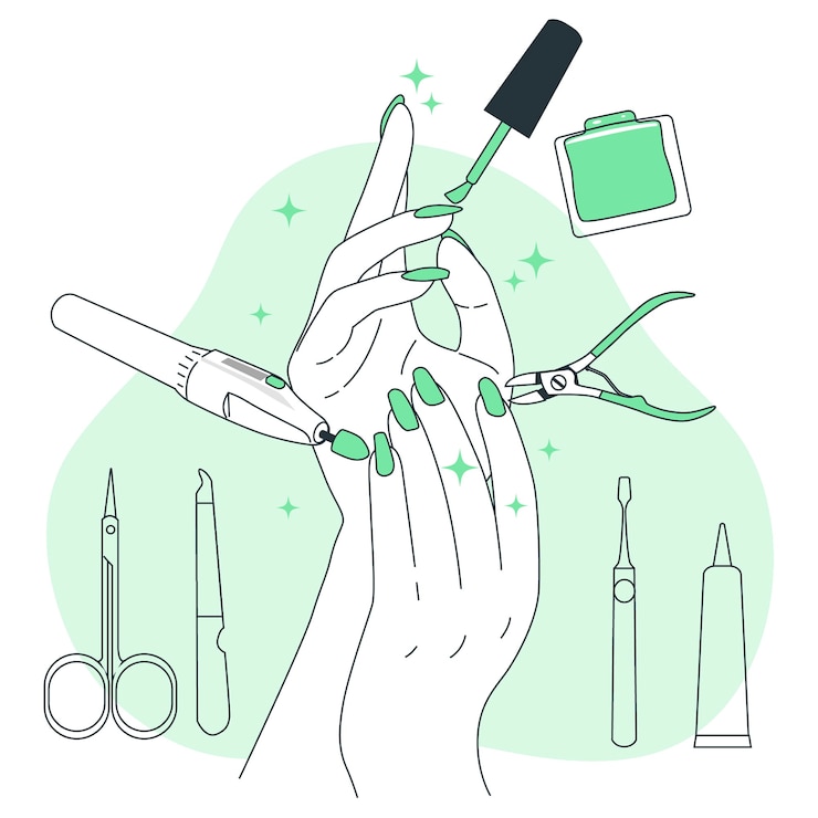 Vetor grátis ilustração do conceito de manicure de mãos