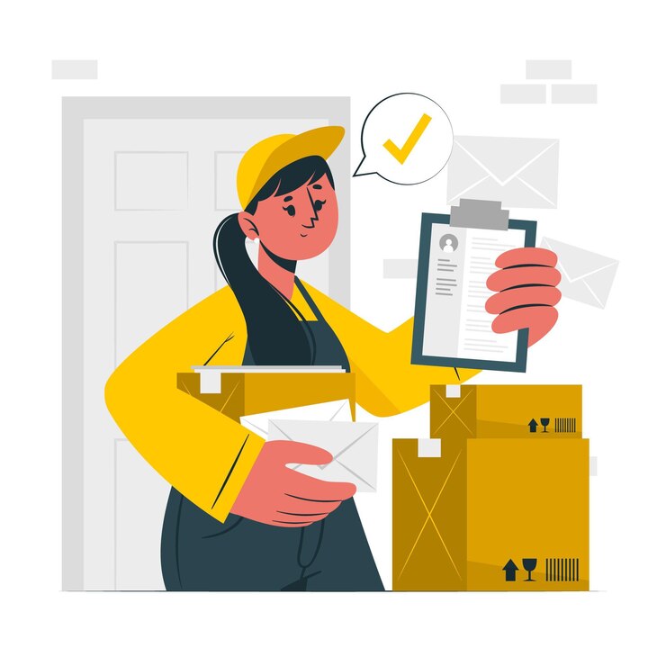 Vetor grátis ilustração do conceito de mensageiro