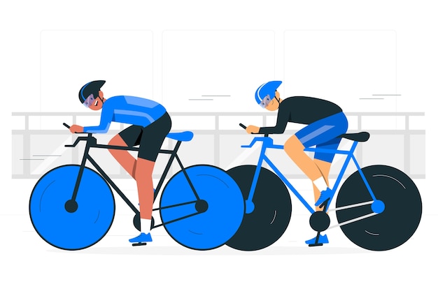 Vetor grátis ilustração do conceito de mountain bike