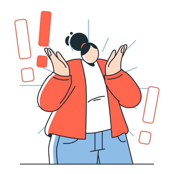 Vetor grátis ilustração do conceito de mulher surpresa ou excitada