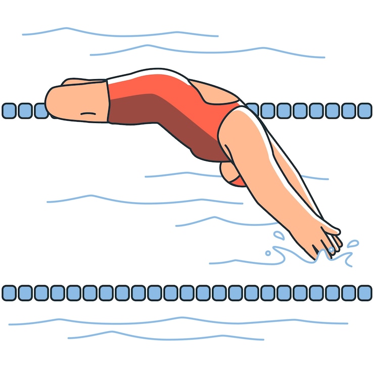 Vetor grátis ilustração do conceito de natação paralímpica