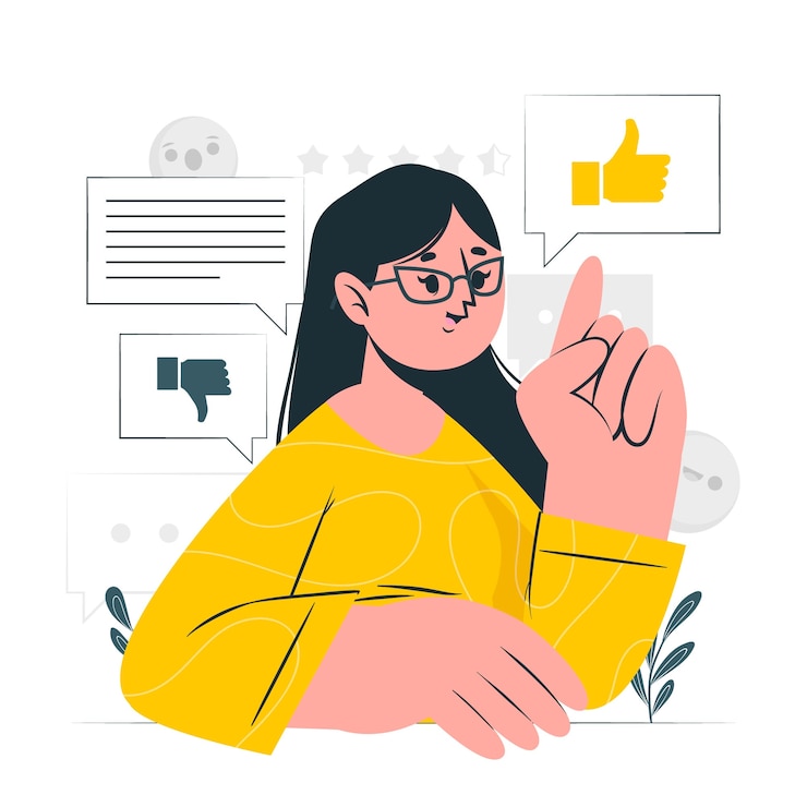 Vetor grátis ilustração do conceito de opinião