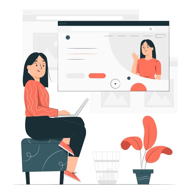 Ilustração do conceito de página online