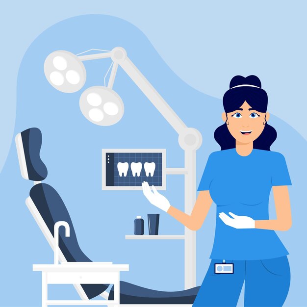 Ilustração do conceito de plano odontológico