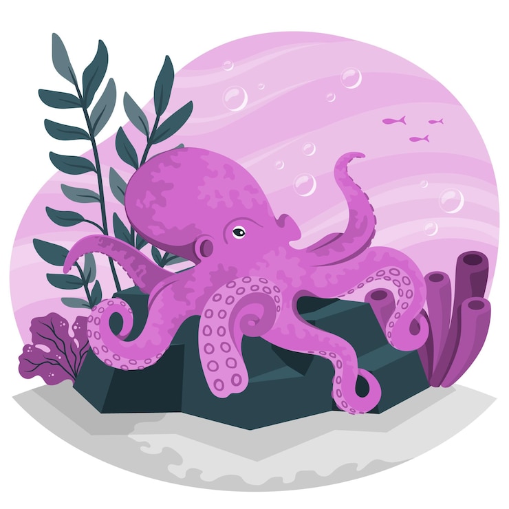 Vetor grátis ilustração do conceito de polvo
