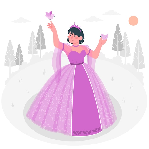 Ilustração do conceito de princesa