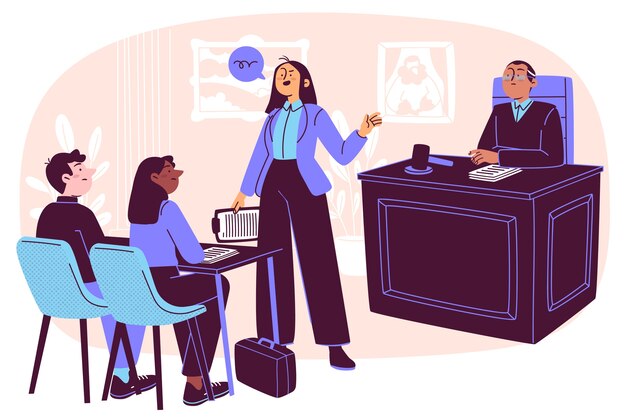 Ilustração do conceito de promotor