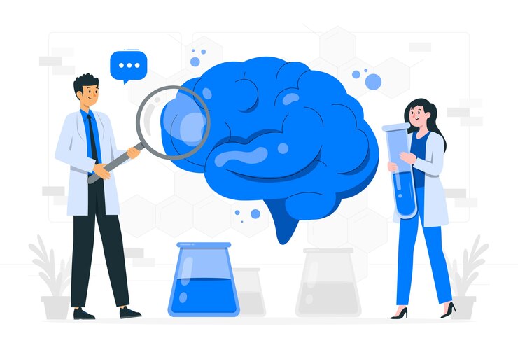 Vetor grátis ilustração do conceito de química do cérebro