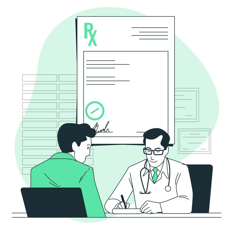 Vetor grátis ilustração do conceito de receita médica