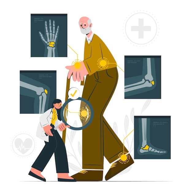 Vetor grátis ilustração do conceito de reumatologia