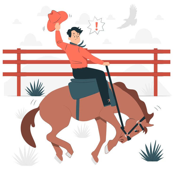 Vetor grátis ilustração do conceito de rodeio