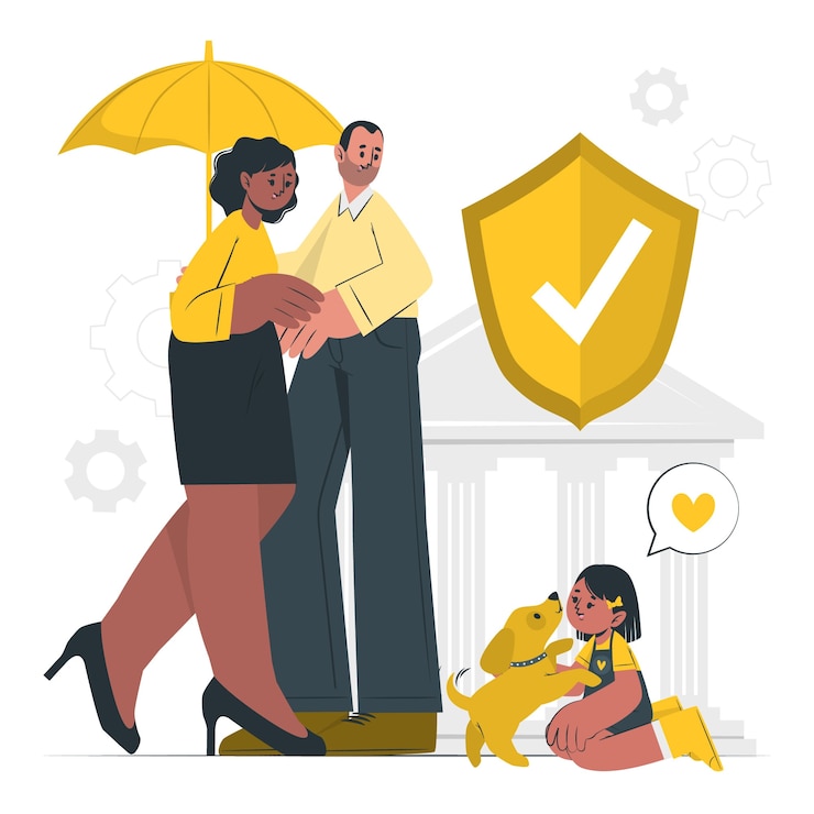 Vetor grátis ilustração do conceito de segurança social