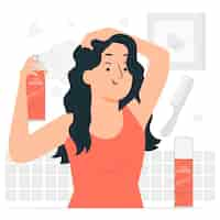 Vetor grátis ilustração do conceito de spray de cabelo