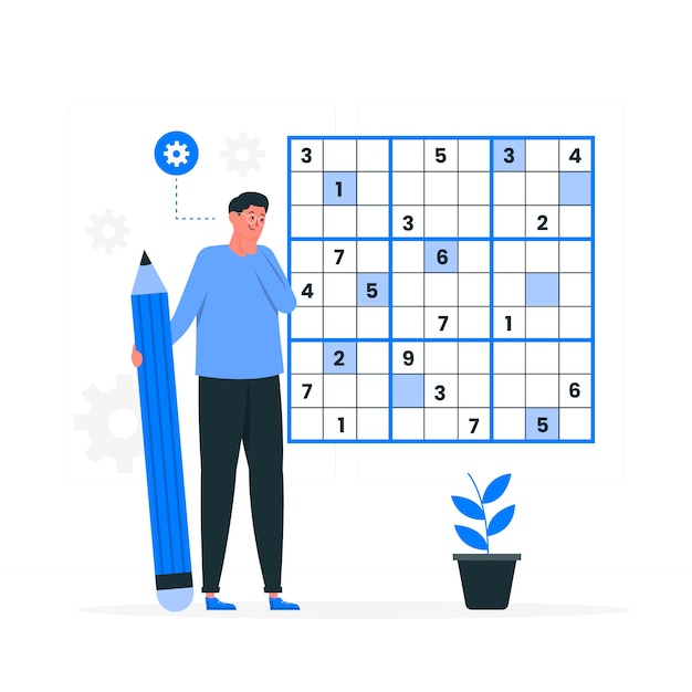 Vetor grátis ilustração do conceito de sudoku