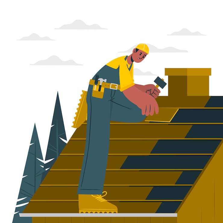 Vetor grátis ilustração do conceito de telhado