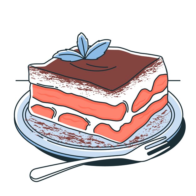 Ilustração do conceito de Tiramisu