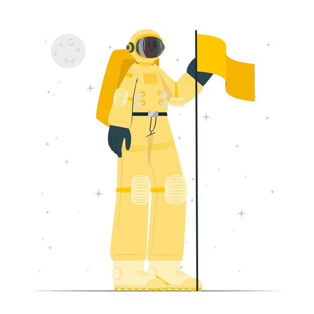 Vetor grátis ilustração do conceito de traje de astronauta