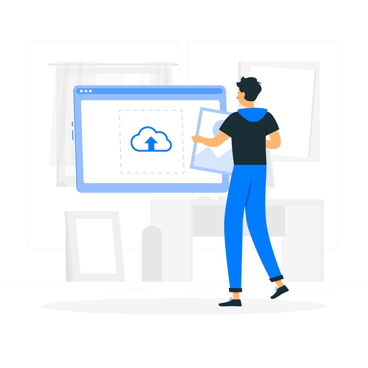 Vetor grátis ilustração do conceito de upload de imagem