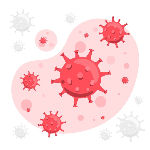 Ilustração do conceito de vírus