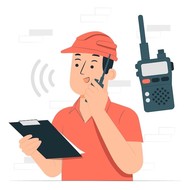 Ilustração do conceito de walkie talkie