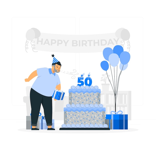 Ilustração do conceito do 50º aniversário